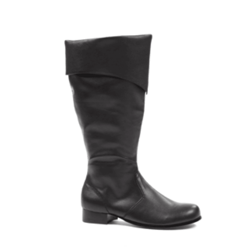 1" Classic Black Men's Pirate Boots