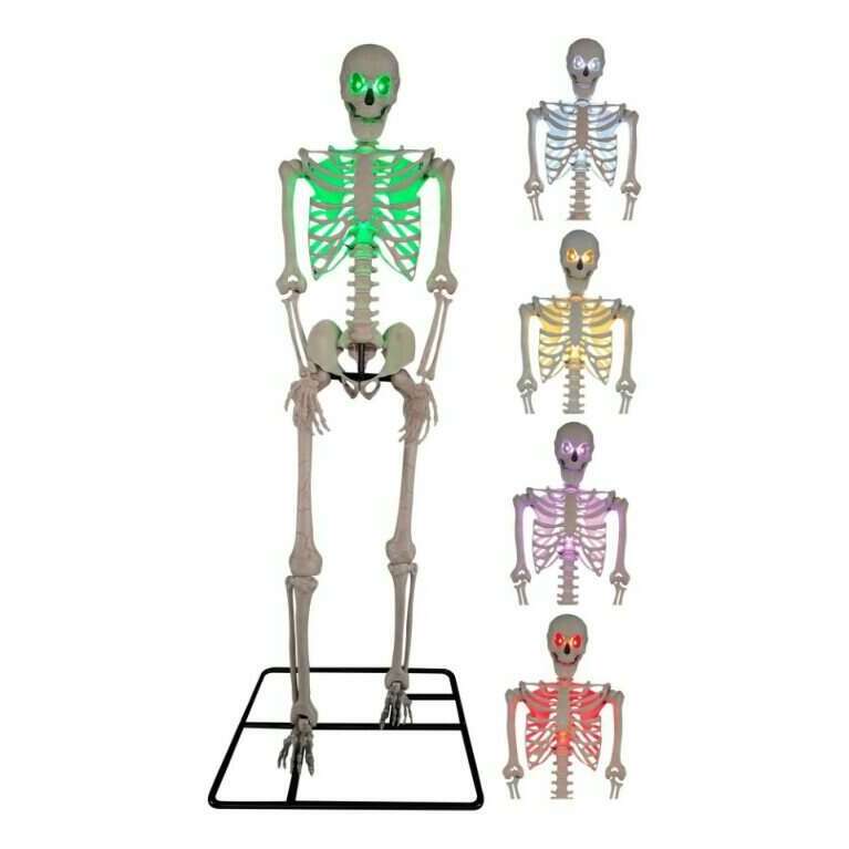 10' Standing Titan Skeleton with Multicolor Lights Prop