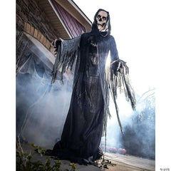 10' Towering Talking Grim Reaper w/ Glowing Eyes Animated Prop Decoration