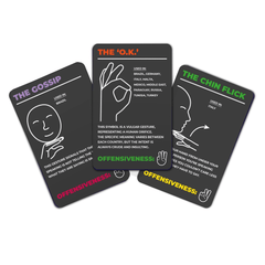 100 Rude Hand Gestures Around The World Card Set