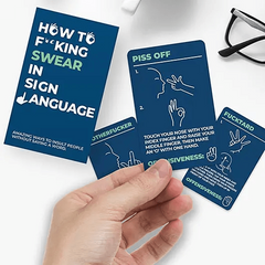 100 Ways How to Swear In Sign Language Card Pack