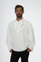 Ruffled Drawstring Swashbuckling Pirate Shirt