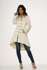 Military Style Brocade Women's Pirate Coat