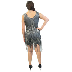 1920's Slate Hematite Flapper Dress Women's Costume