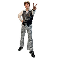 1970’s Zebra Print Prince Adult Costume