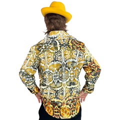 1970s Boho Style Men's Disco Shirt