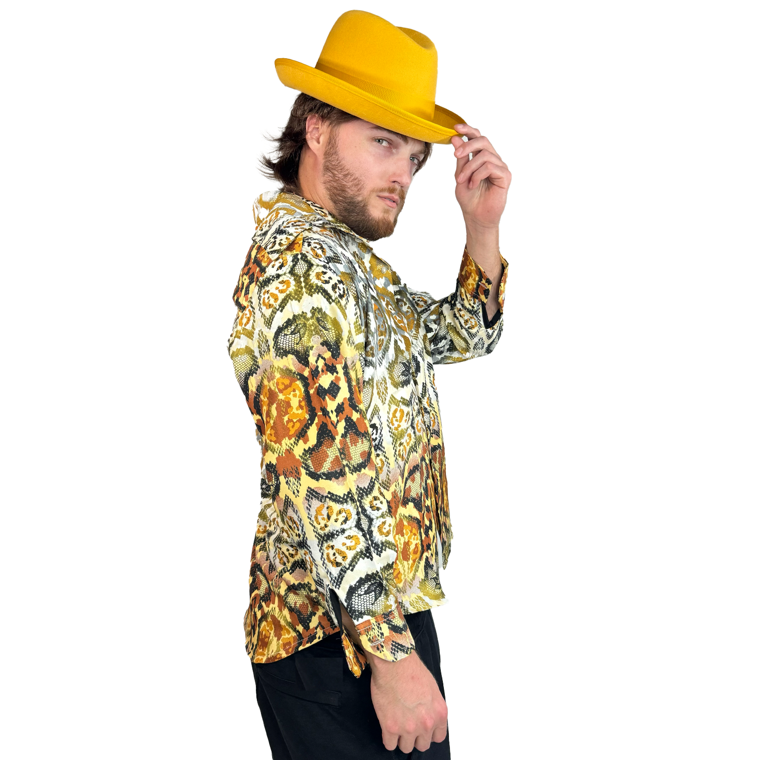 1970s Boho Style Men's Disco Shirt