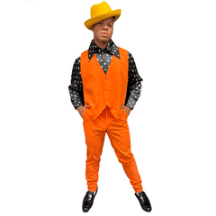 1970s Electric Orange Disco Adult Costume