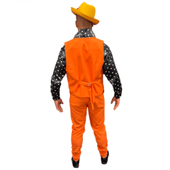 1970s Electric Orange Disco Adult Costume