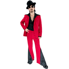 1970s Eye Catching Ruby Red Casino Men's Costume