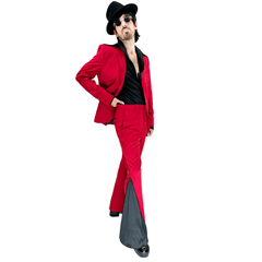 1970s Eye Catching Ruby Red Casino Men's Costume