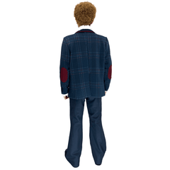 1970s Friday Night Blue Plaid Men's Costume