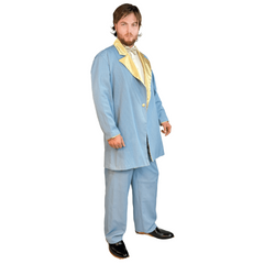 1970s Pimpin' Blue and Gold Suit Adult Costume