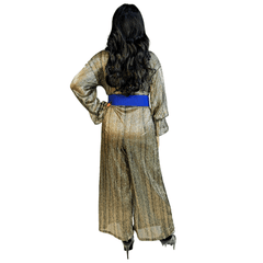 1970s Stone Golden Disco Jumpsuit Adult Costume