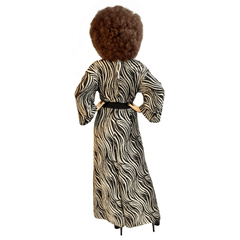 1970s Zany Zebra Disco Party Jumpsuit Women's Costume