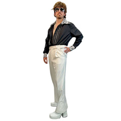 1970s Zebra Print Disco King Men's Costume