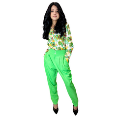 1980s Tropical Neon Casual Uniform Women's Costume