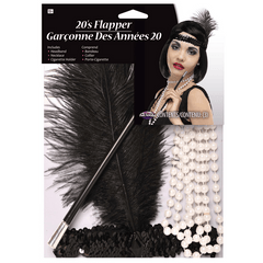 20's Flapper Headpiece, Necklace & Cigarette Holder Instant Kit