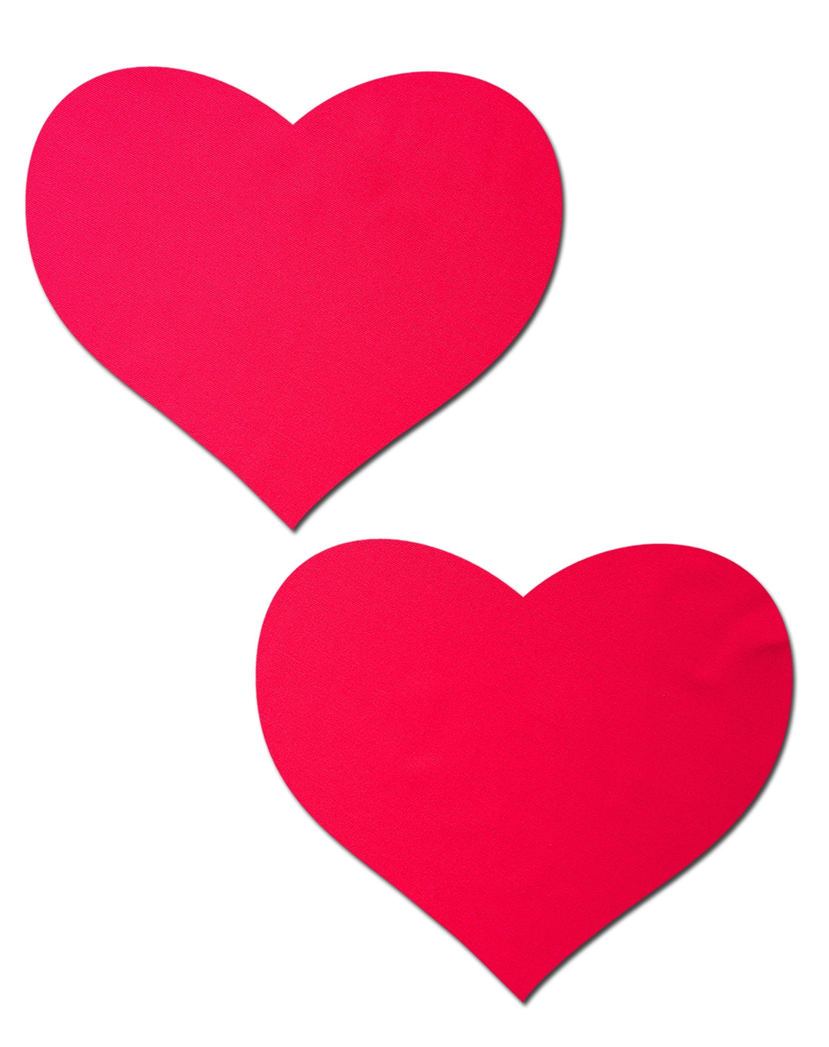 Love: Neon Red Day-Glow Lycra Heart Nipple Pasties