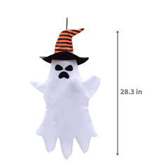 3 Piece Hanging Halloween Ghost w/ Witch Hat Decoration