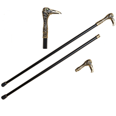 37" Golden Vulture Zinc Handle Walking Cane