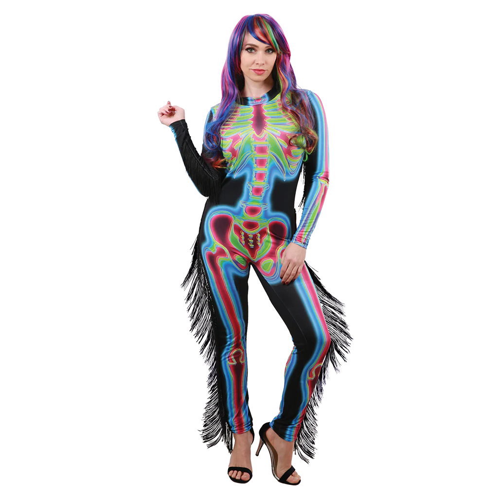 3D Print Neon Skeleton Women's Costume