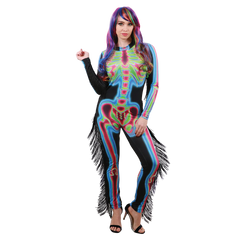 3D Print Neon Skeleton Women's Costume