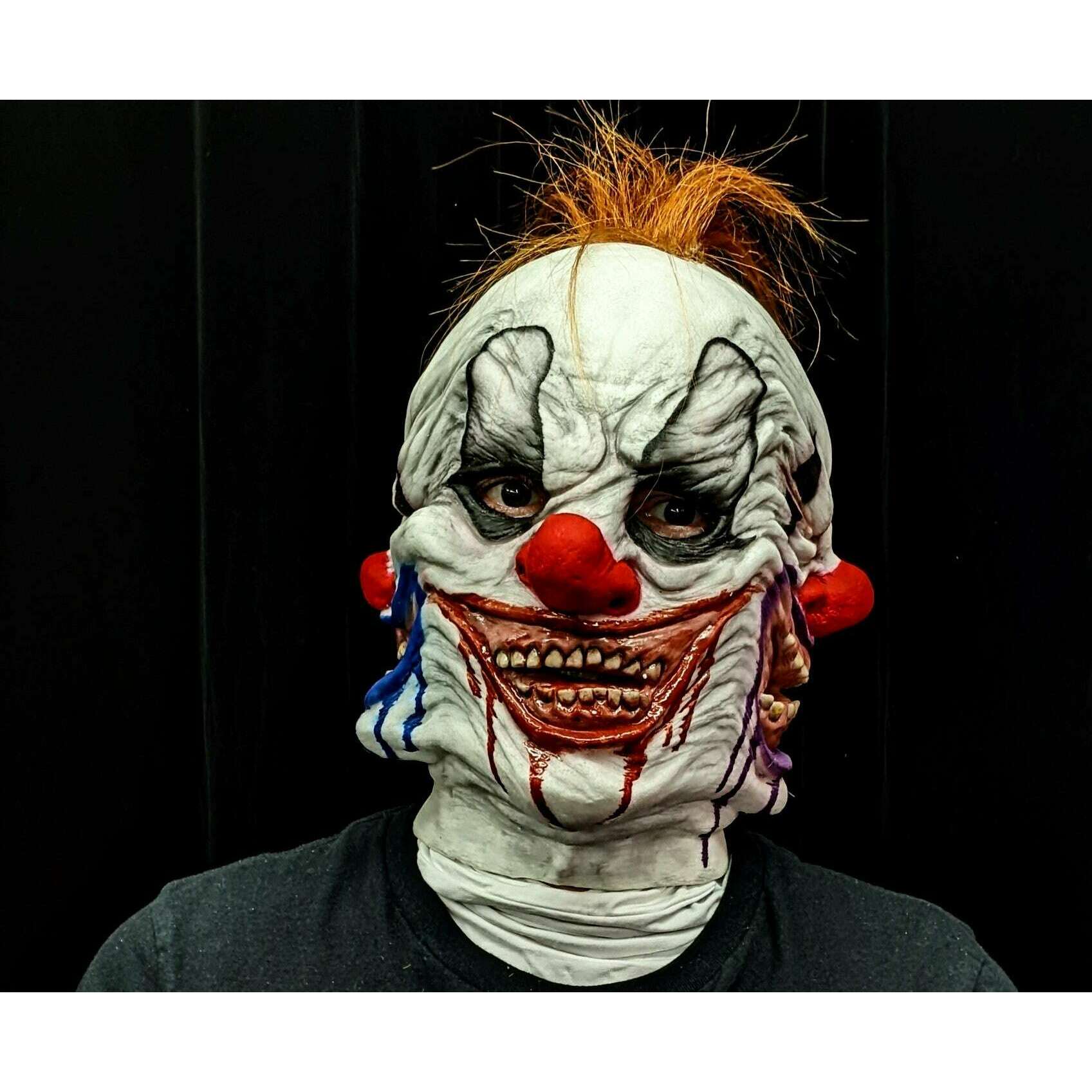 4-Banger Silicone Clown Mask with Hair