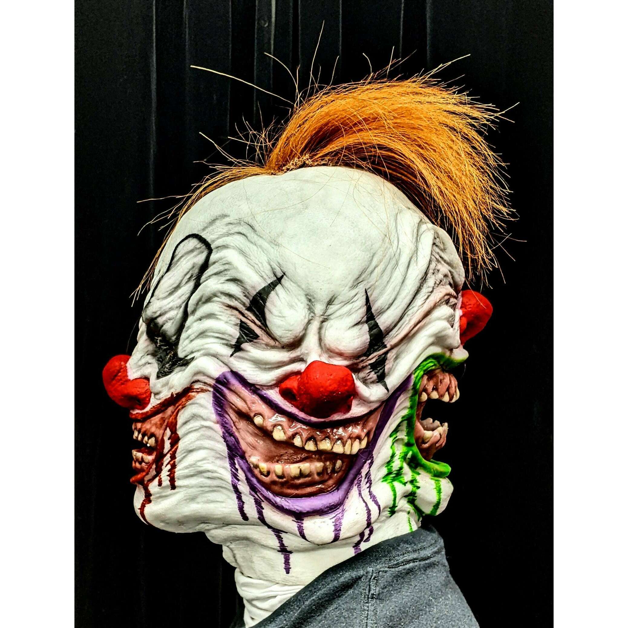 4-Banger Silicone Clown Mask with Hair