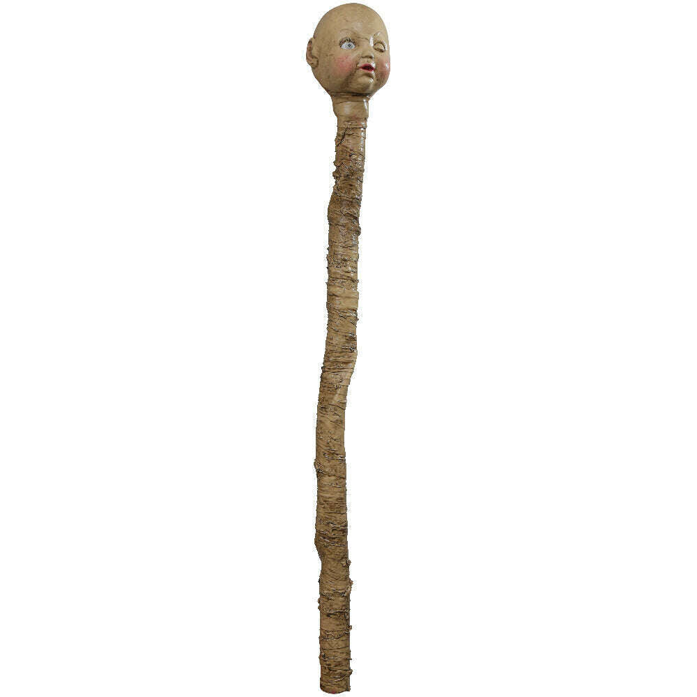 47" Deluxe Creepy Doll Head Staff