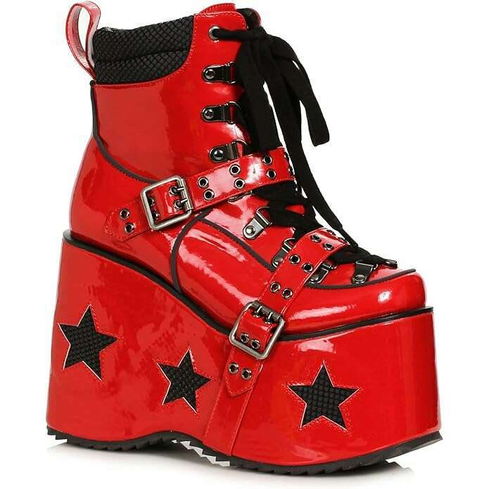 5" Reflective Starry Platform Boots