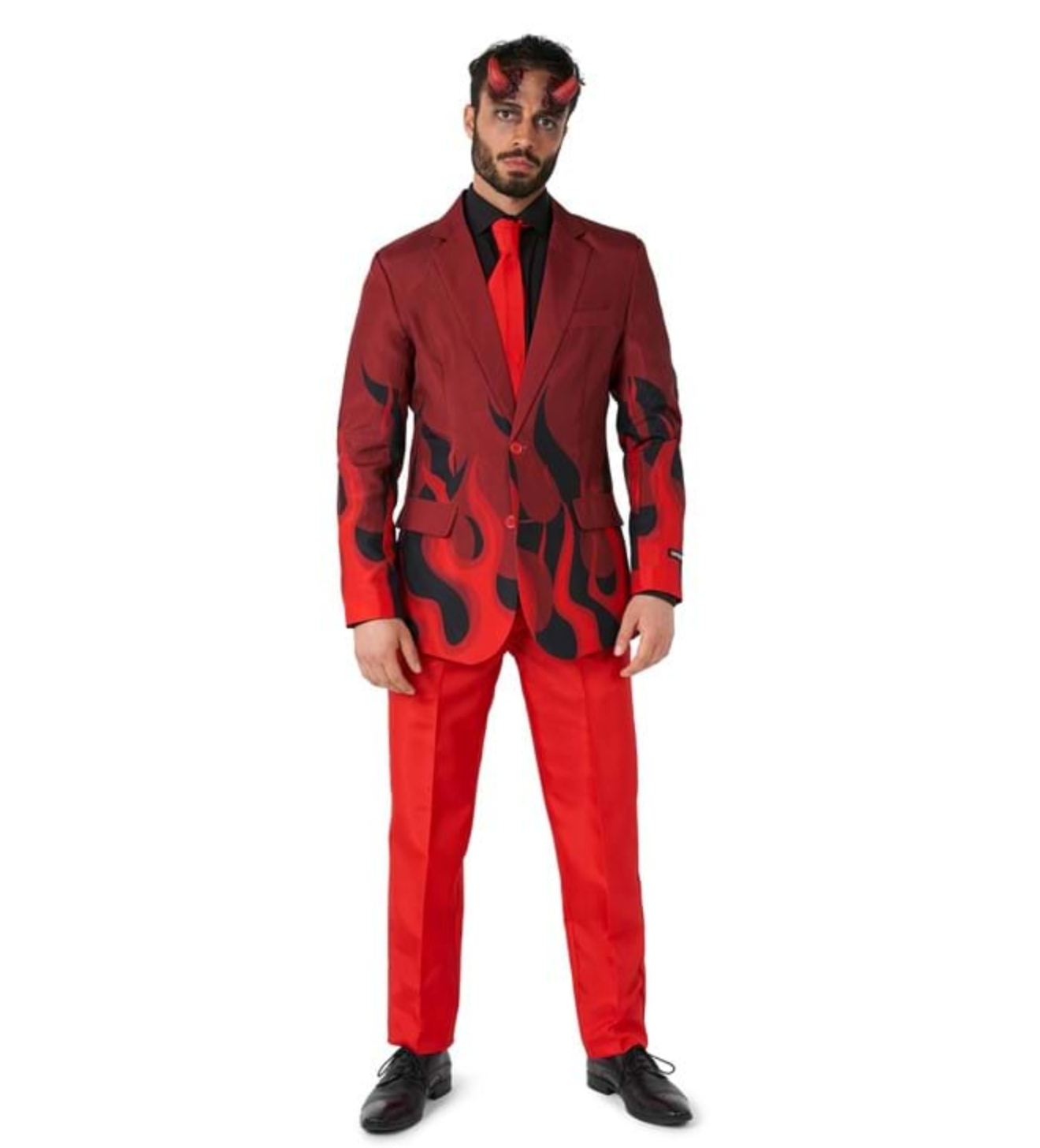 Devil Red Flame Three Piece Suit