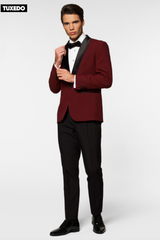 Hot Burgundy Tuxedo Opposuit