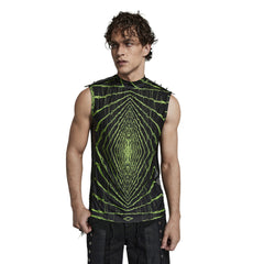 Punk Rave Cyber Graphic Print Tank Top