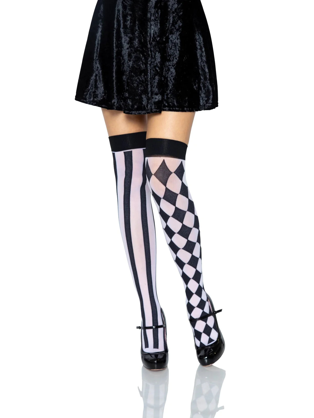 Black & White Harley Quinn Thigh Highs