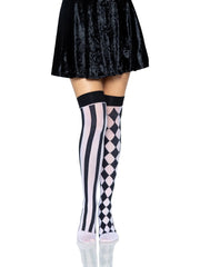 Black & White Harley Quinn Thigh Highs