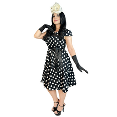 1950s Doll Polka Dot Lace Dress Women's Costume