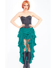 Hunter Green Steampunk Show Girl Skirt