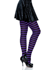 Nylon Striped Tights