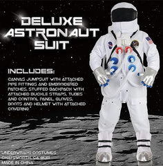 Deluxe White Astronaut Suit Unisex Adult Costume