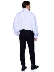 Men's White Ruffle Front Costume Shirt