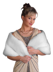 Elegant Flapper Faux Fur Cape