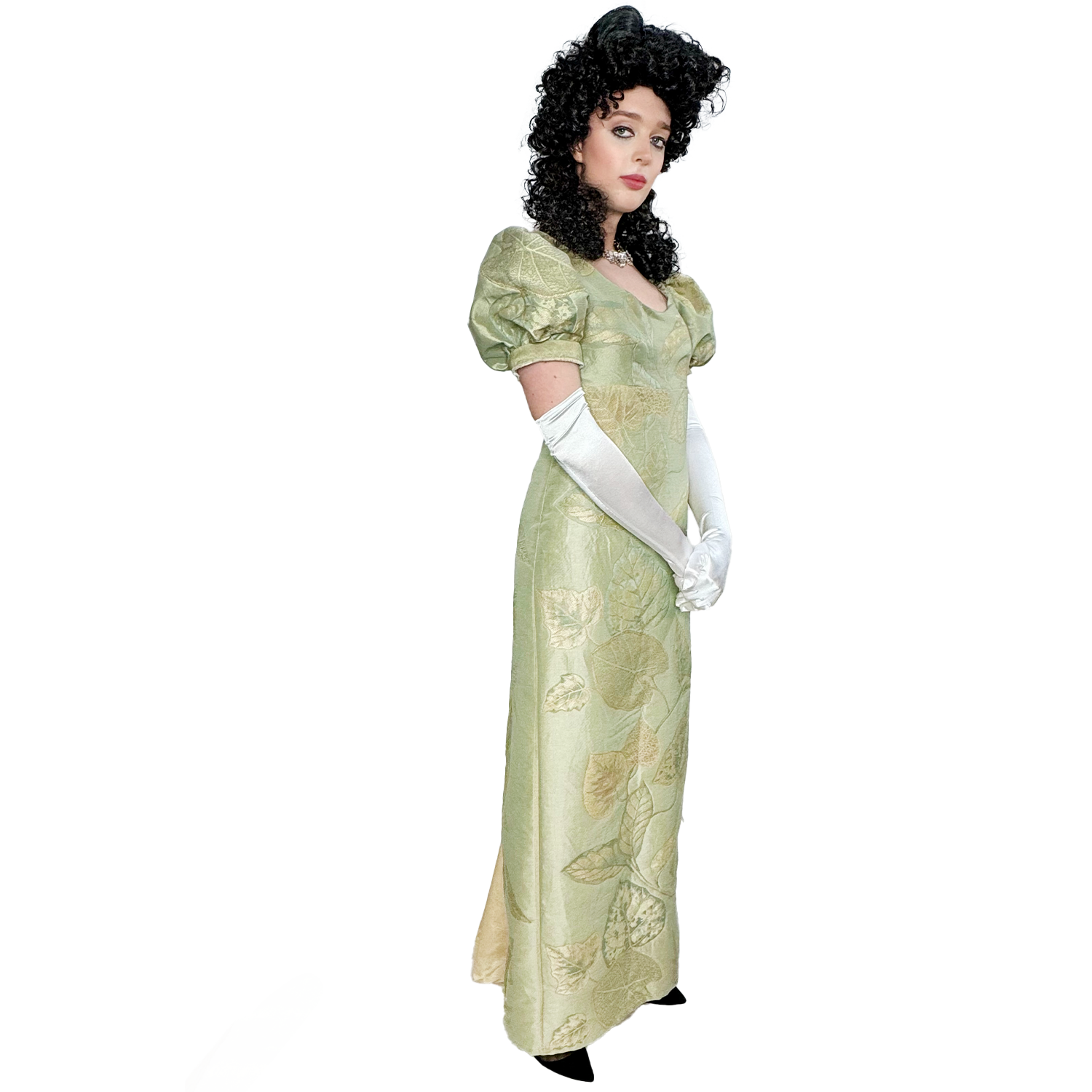 Regency Sage Green Empire Dress Adult Costume