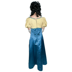 Classy Blue Cream Regency Empire Dress Adult Costume