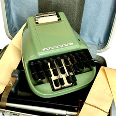 Antique Green Stenograph in Samsonite Case Prop