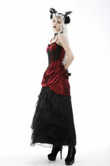 Wine Red Gothic Dark Noble Queen Party Dress