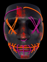 Purge Inspired Dual Tone Crosshatch LED Mask