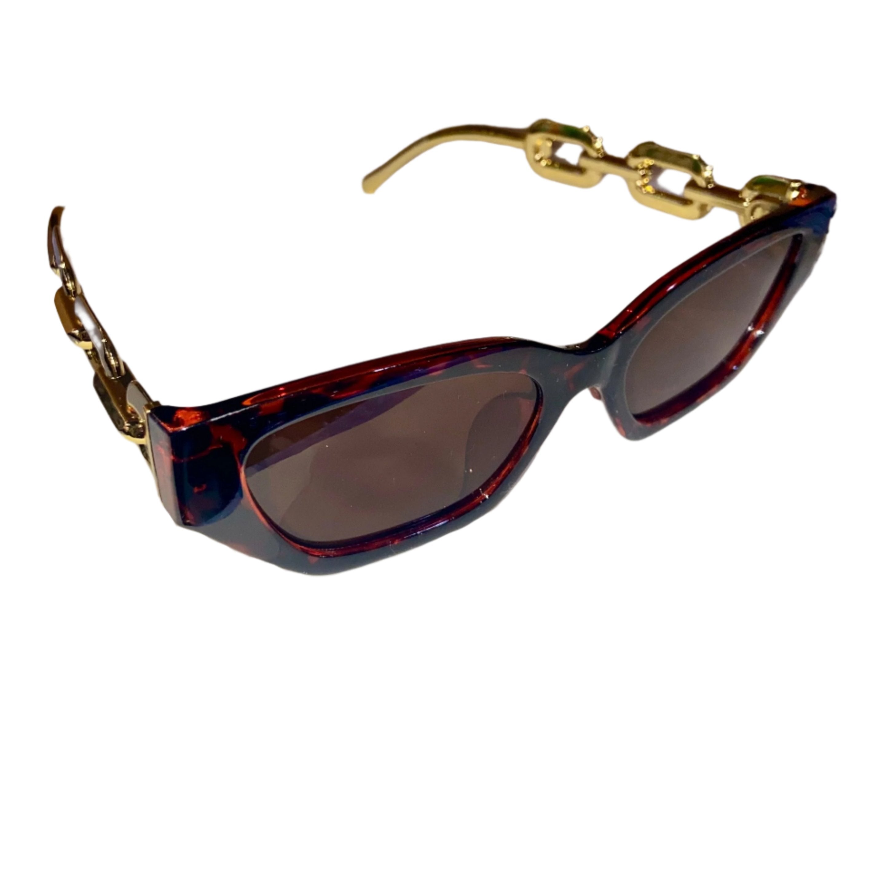 Gold Chain Cool Shape Sunglasses