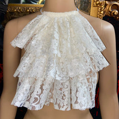 Ivory White Lace Jabot