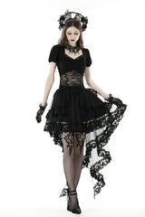 Delicate Punk Frilly Lace Swallow Tail Skirt